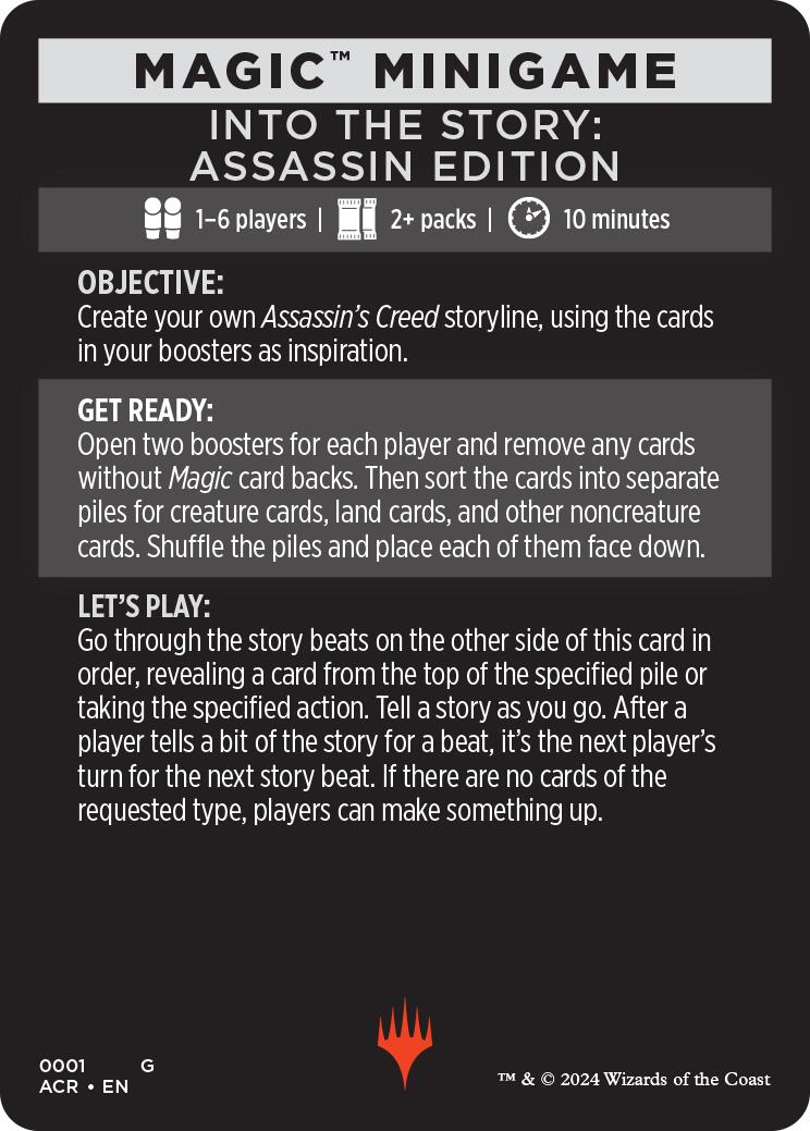 Into The Story: Assassin Edition (Magic Minigame) [Assassin's Creed Minigame] | Anubis Games and Hobby