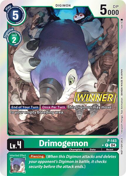 Drimogemon [P-143] (Store Tournament 2024 Jul. – Sep. Winner Pack) [Promotional Cards] | Anubis Games and Hobby