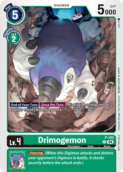 Drimogemon [P-143] (Store Tournament 2024 Jul. – Sep. Participation Pack) [Promotional Cards] | Anubis Games and Hobby