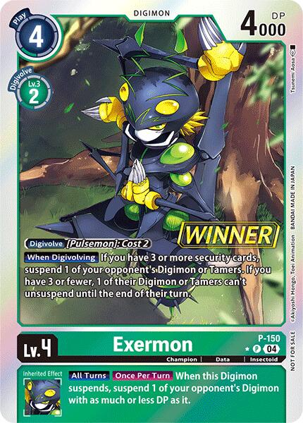 Exermon [P-150] (Store Tournament 2024 Jul. – Sep. Winner Pack) [Promotional Cards] | Anubis Games and Hobby
