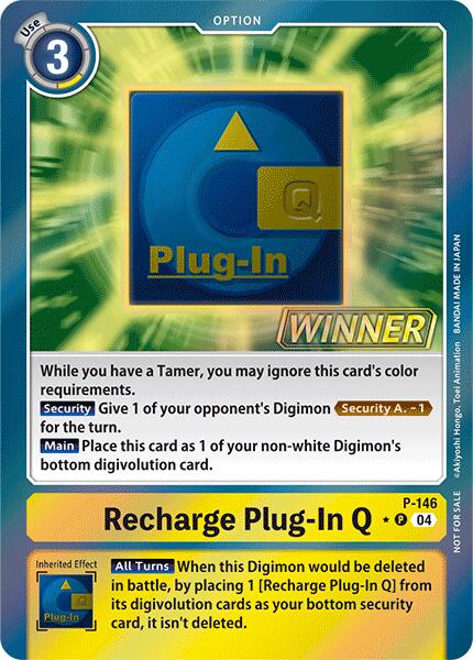 Recharge Plug-In Q [P-146] (Store Tournament 2024 Jul. – Sep. Winner Pack) [Promotional Cards] | Anubis Games and Hobby