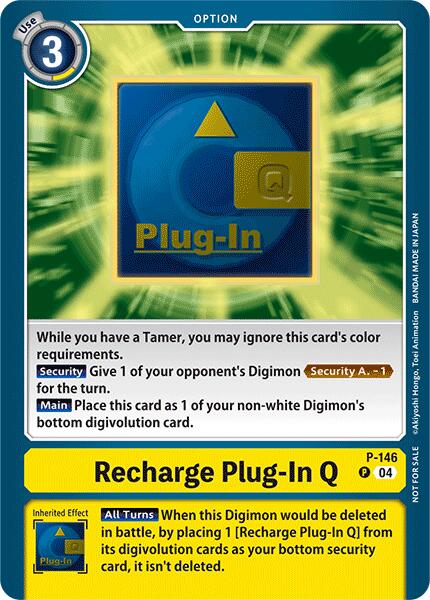 Recharge Plug-In Q [P-146] (Store Tournament 2024 Jul. – Sep. Participation Pack) [Promotional Cards] | Anubis Games and Hobby