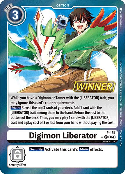 Digimon Liberator [P-151] (Store Tournament 2024 Jul. – Sep. Winner Pack) [Promotional Cards] | Anubis Games and Hobby