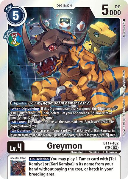 Greymon [BT17-102] [Secret Crisis] | Anubis Games and Hobby