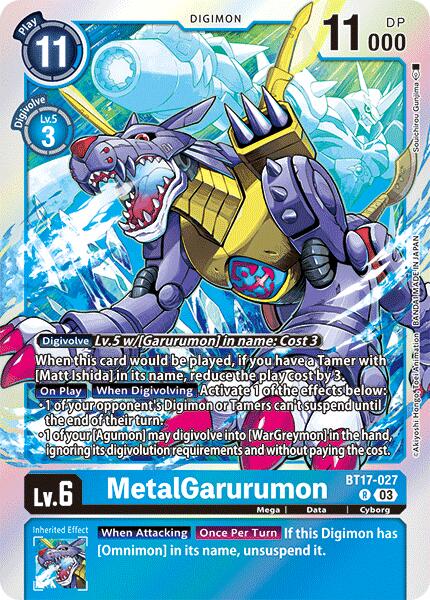 MetalGarurumon [BT17-027] [Secret Crisis] | Anubis Games and Hobby