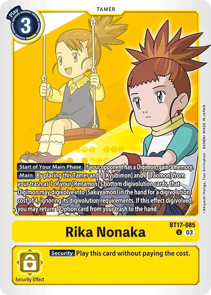 Rika Nonaka [BT17-085] [Secret Crisis] | Anubis Games and Hobby