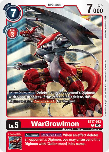 WarGrowlmon [BT17-013] [Secret Crisis] | Anubis Games and Hobby