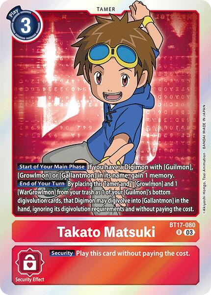 Takato Matsuki [BT17-080] [Secret Crisis] | Anubis Games and Hobby