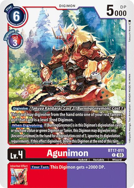 Agunimon [BT17-011] [Secret Crisis] | Anubis Games and Hobby