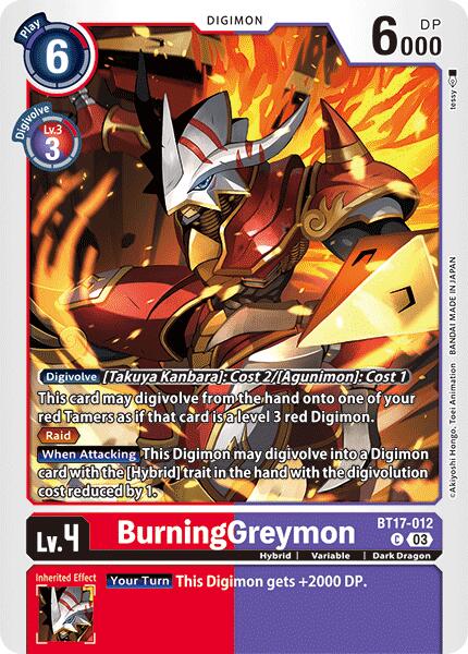 BurningGreymon [BT17-012] [Secret Crisis] | Anubis Games and Hobby