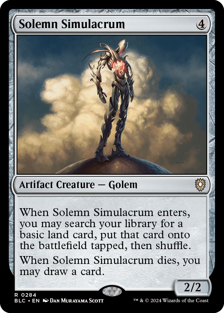 Solemn Simulacrum [Bloomburrow Commander] | Anubis Games and Hobby