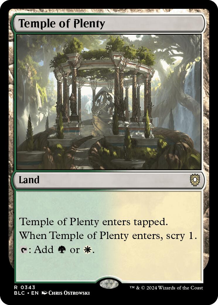 Temple of Plenty [Bloomburrow Commander] | Anubis Games and Hobby