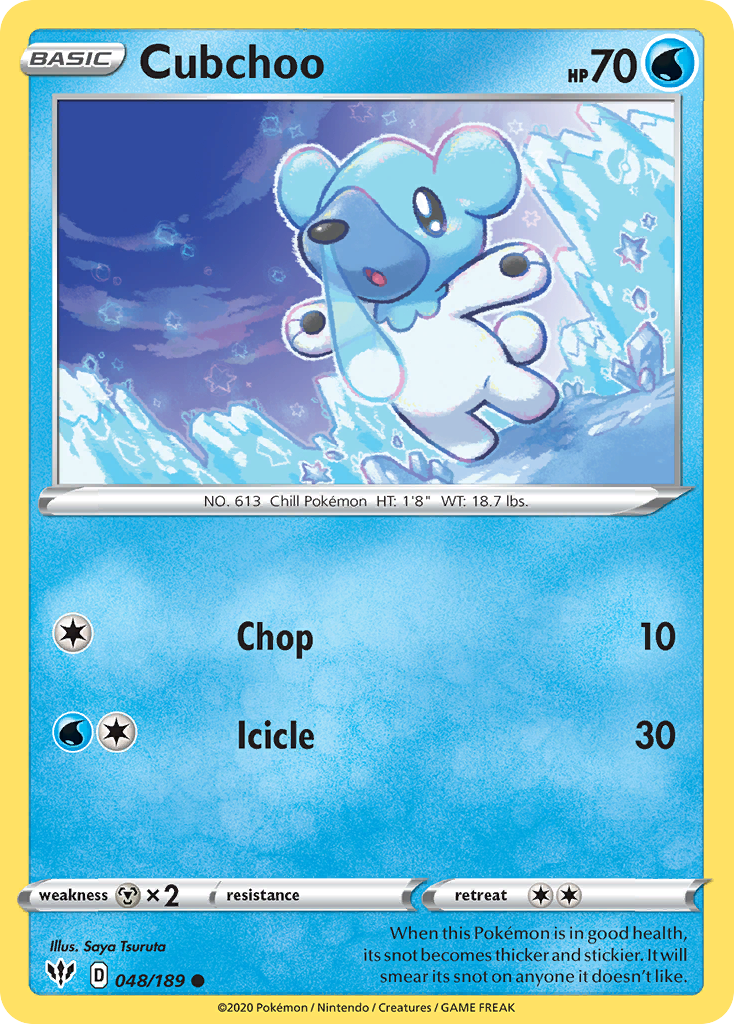 Cubchoo (048/189) [Sword & Shield: Darkness Ablaze] | Anubis Games and Hobby