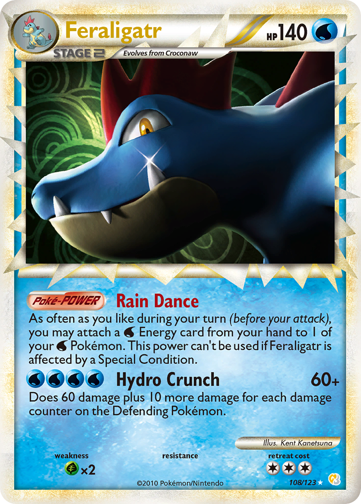 Feraligatr (108/123) [HeartGold & SoulSilver: Base Set] | Anubis Games and Hobby