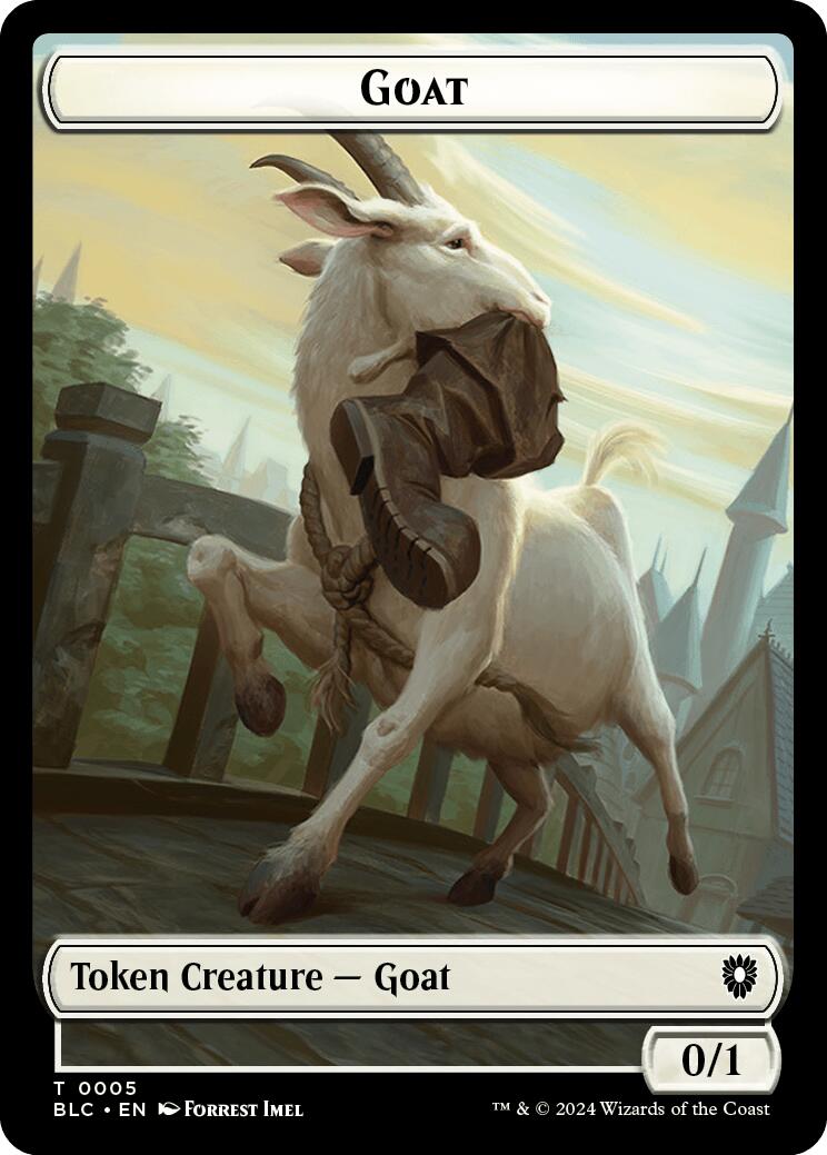 Goat // Wolf (032) Double-Sided Token [Bloomburrow Commander Tokens] | Anubis Games and Hobby