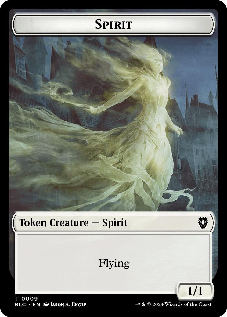 Spirit // Faerie Double-Sided Token [Bloomburrow Commander Tokens] | Anubis Games and Hobby