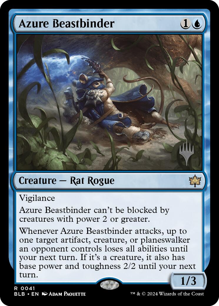 Azure Beastbinder (Promo Pack) [Bloomburrow Promos] | Anubis Games and Hobby