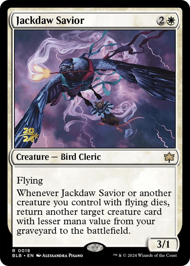 Jackdaw Savior [Bloomburrow Prerelease Promos] | Anubis Games and Hobby