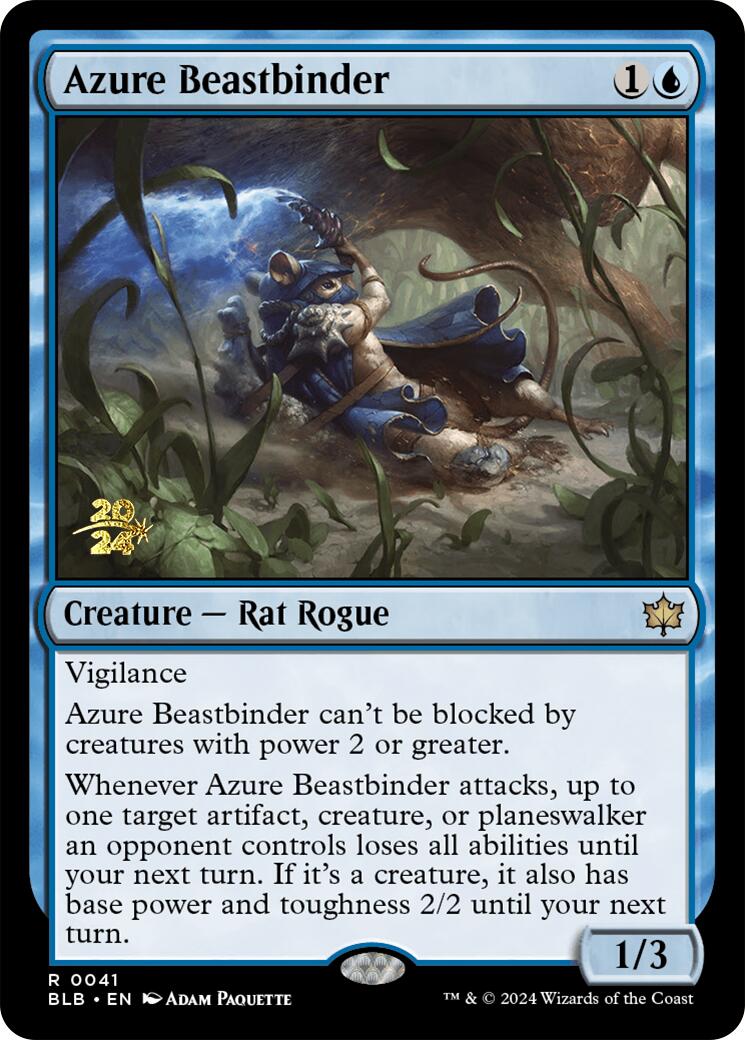 Azure Beastbinder [Bloomburrow Prerelease Promos] | Anubis Games and Hobby