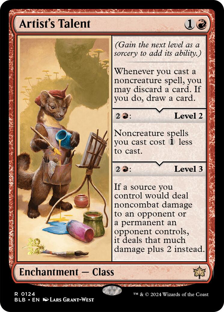 Artist's Talent [Bloomburrow Prerelease Promos] | Anubis Games and Hobby