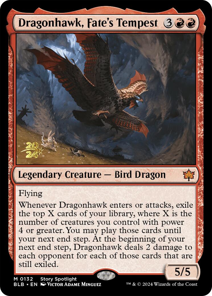 Dragonhawk, Fate's Tempest [Bloomburrow Prerelease Promos] | Anubis Games and Hobby