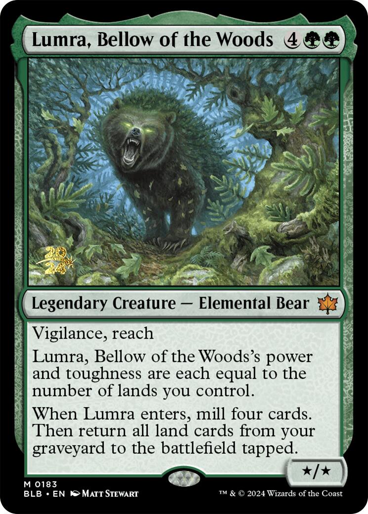 Lumra, Bellow of the Woods [Bloomburrow Prerelease Promos] | Anubis Games and Hobby