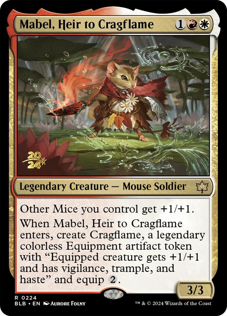 Mabel, Heir to Cragflame [Bloomburrow Prerelease Promos] | Anubis Games and Hobby