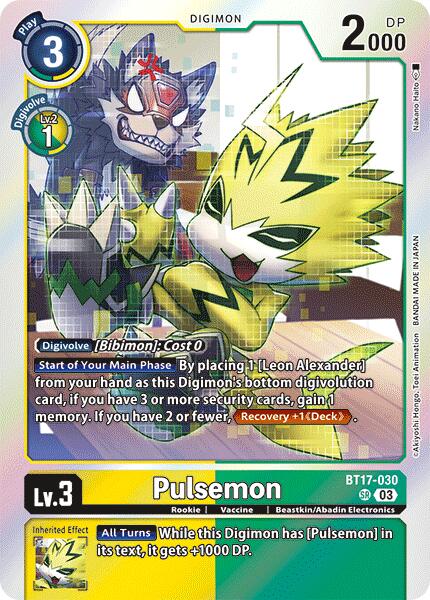 Pulsemon [BT17-030] [Secret Crisis] | Anubis Games and Hobby