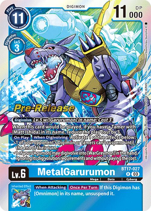 MetalGarurumon [BT17-027] [Secret Crisis Pre-Release Cards] | Anubis Games and Hobby