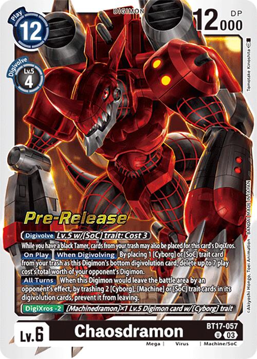 Chaosdramon [BT17-057] [Secret Crisis Pre-Release Cards] | Anubis Games and Hobby