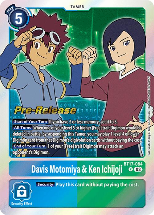 Davis Motomiya & Ken Ichijoji [BT17-084] [Secret Crisis Pre-Release Cards] | Anubis Games and Hobby