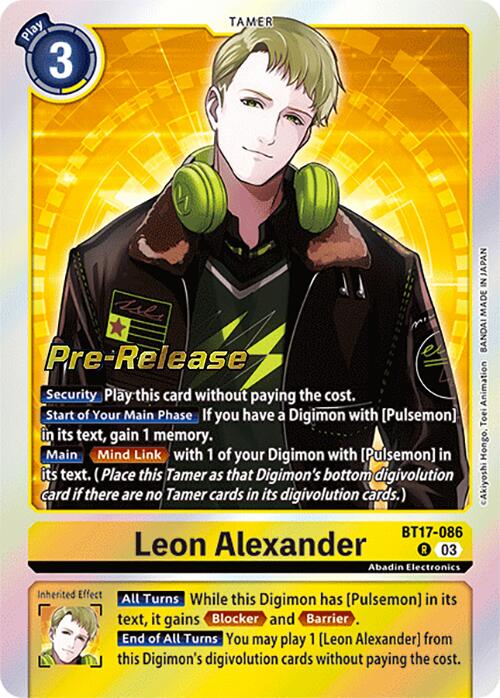 Leon Alexander [BT17-086] [Secret Crisis Pre-Release Cards] | Anubis Games and Hobby