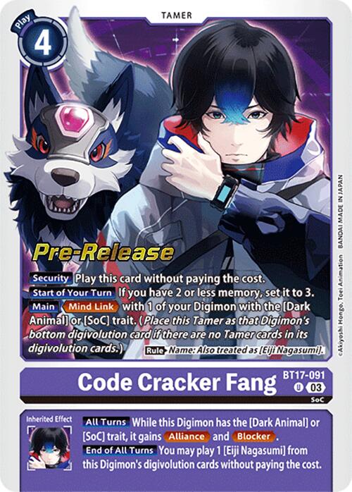 Code Cracker Fang [BT17-091] [Secret Crisis Pre-Release Cards] | Anubis Games and Hobby