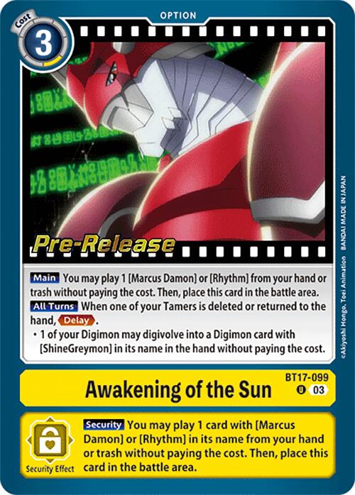 Awakening of the Sun [BT17-099] [Secret Crisis Pre-Release Cards] | Anubis Games and Hobby