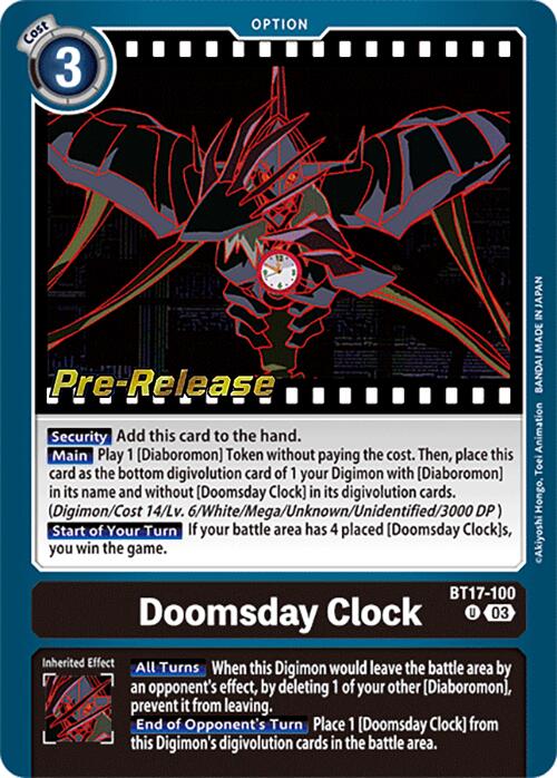 Doomsday Clock [BT17-100] [Secret Crisis Pre-Release Cards] | Anubis Games and Hobby