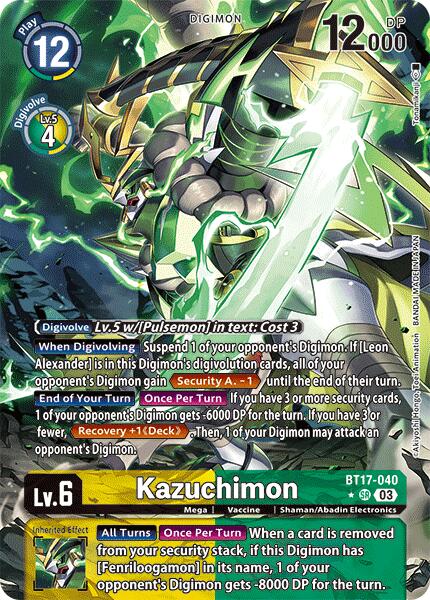 Kazuchimon [BT17-040] (Alternate Art) [Secret Crisis] | Anubis Games and Hobby