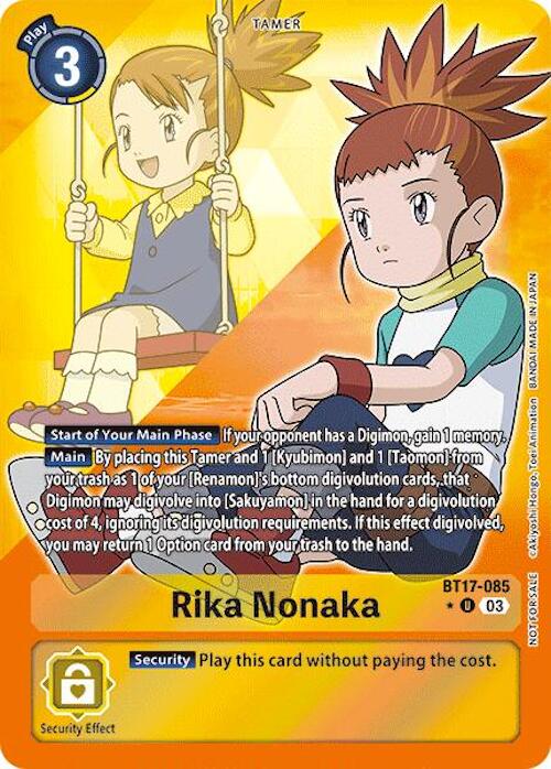 Rika Nonaka [BT17-085] (Alternate Art) [Secret Crisis] | Anubis Games and Hobby