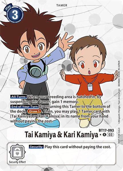 Tai Kamiya & Kari Kamiya [BT17-093] (Box Promotion Pack: Secret Crisis) [Secret Crisis] | Anubis Games and Hobby