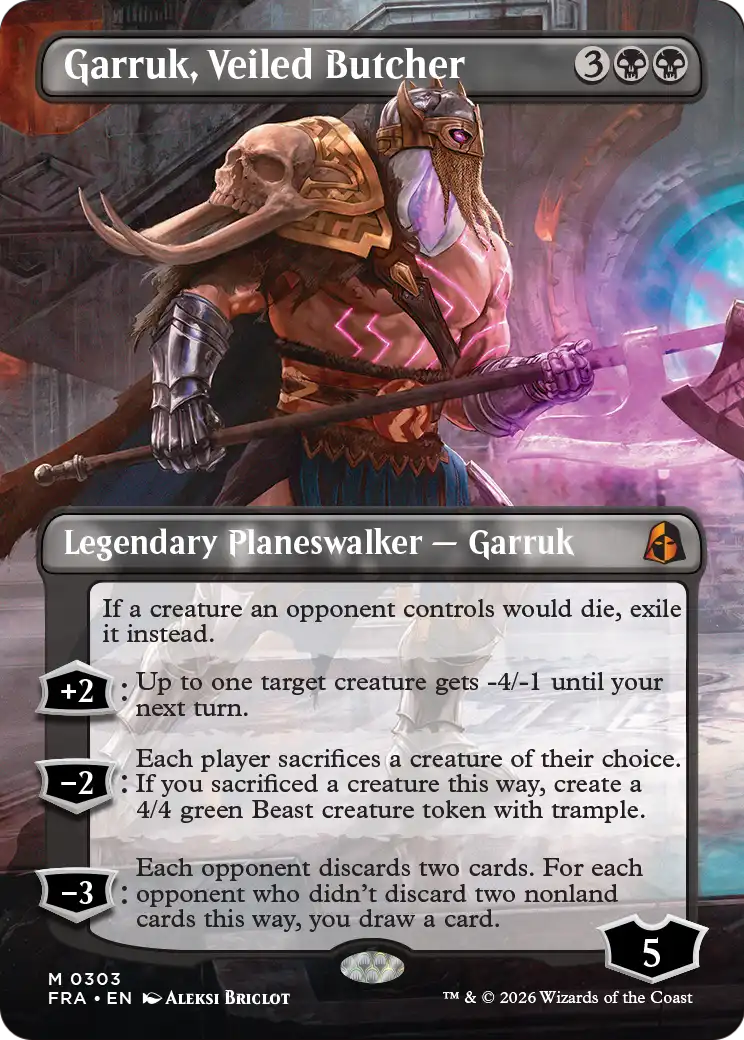 Garruk, Veiled Butcher (Borderless) [Reality Fracture] | Anubis Games and Hobby