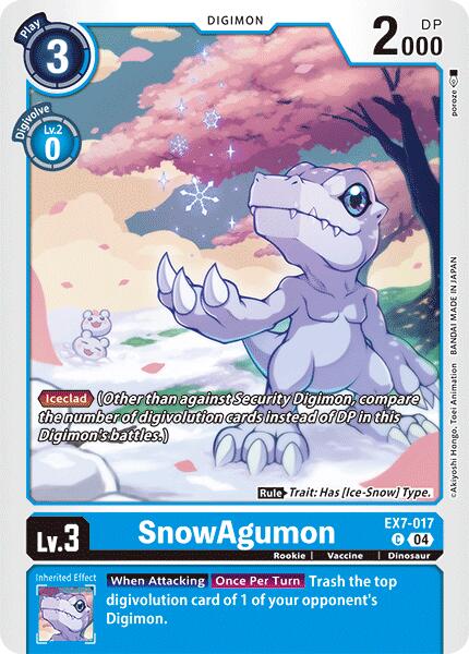 SnowAgumon [EX7-017] [Digimon LIBERATOR] | Anubis Games and Hobby