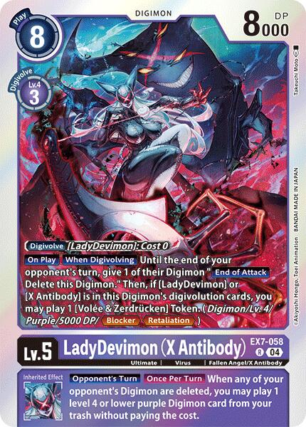 LadyDevimon [EX7-058] (X Antibody) [Digimon LIBERATOR] | Anubis Games and Hobby