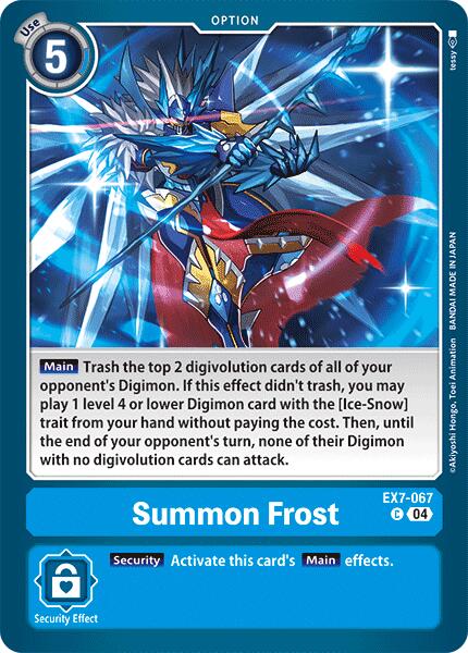 Summon Frost [EX7-067] [Digimon LIBERATOR] | Anubis Games and Hobby