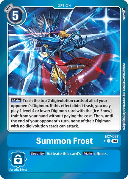Summon Frost [EX7-067] (Foil) [Digimon LIBERATOR] | Anubis Games and Hobby