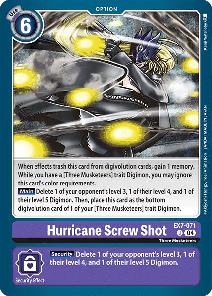 Hurricane Screw Shot [EX7-071] [Digimon LIBERATOR] | Anubis Games and Hobby