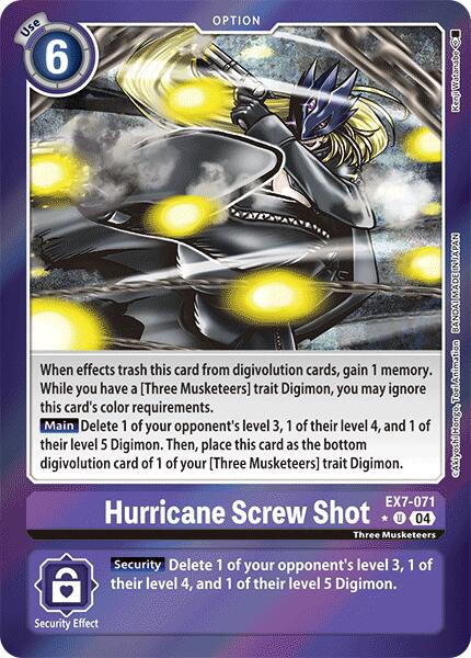 Hurricane Screw Shot [EX7-071] (Foil) [Digimon LIBERATOR] | Anubis Games and Hobby