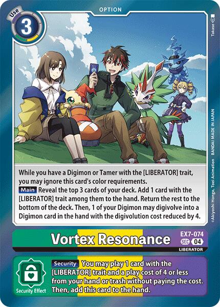 Vortex Resonance [EX7-074] [Digimon LIBERATOR] | Anubis Games and Hobby