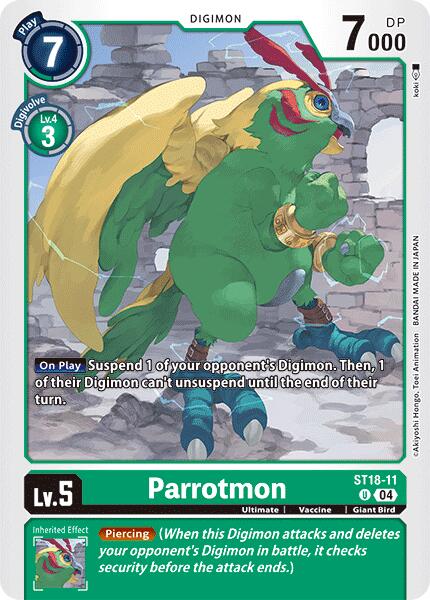 Parrotmon [ST18-11] [Starter Deck: Guardian Vortex] | Anubis Games and Hobby