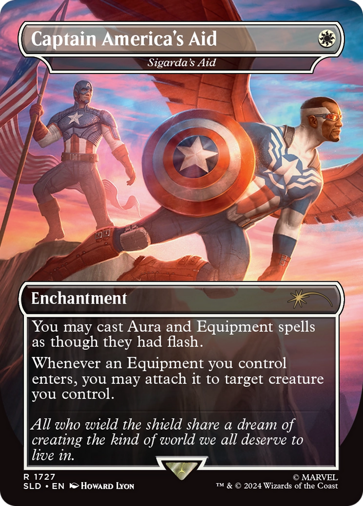 Captain America's Aid - Sigarda's Aid (Rainbow Foil) [Secret Lair Drop Series] | Anubis Games and Hobby