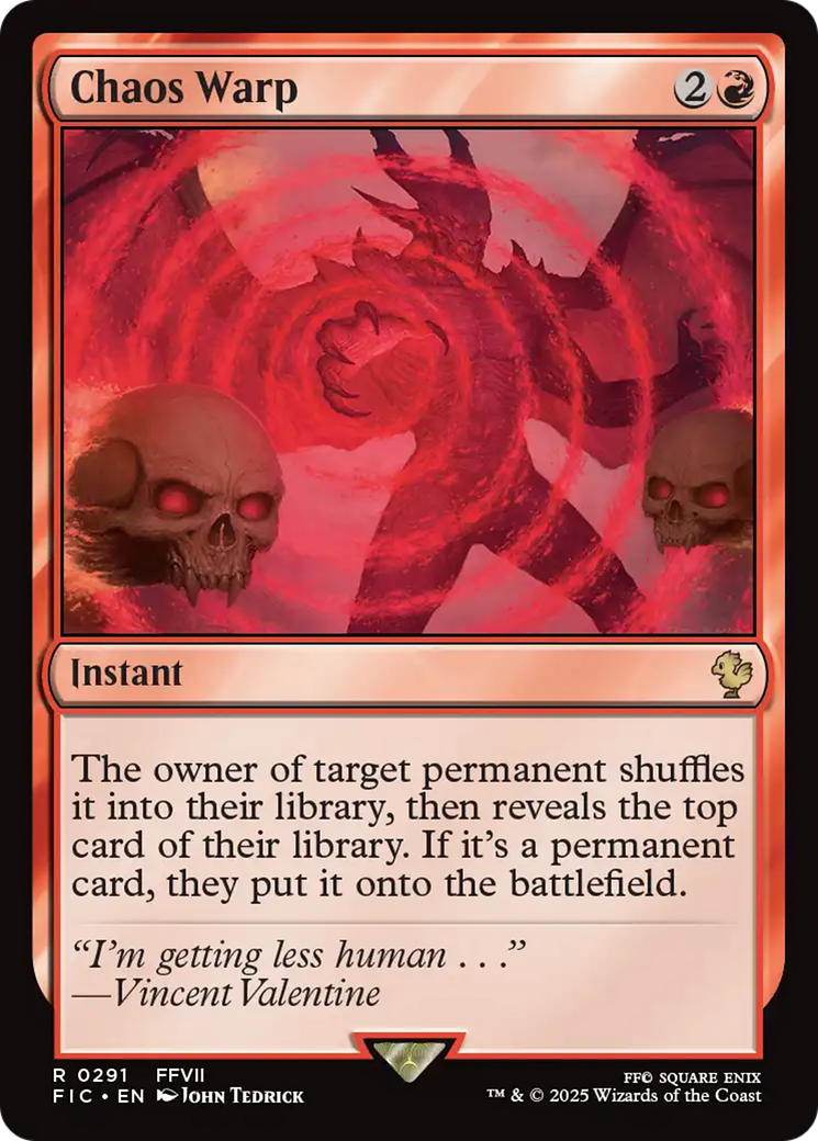 Chaos Warp [FINAL FANTASY Commander] | Anubis Games and Hobby