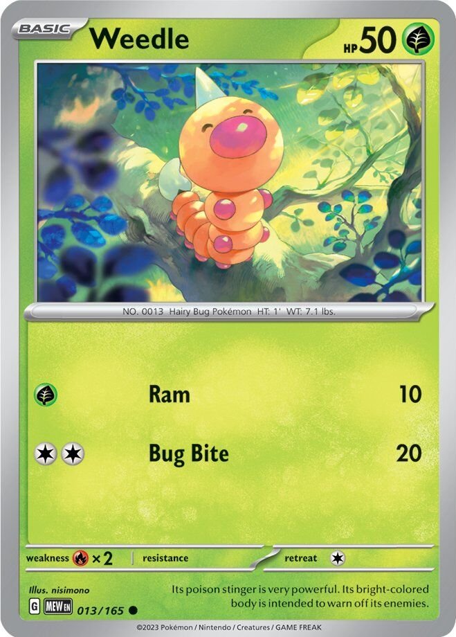 Weedle (013/165) [Scarlet & Violet: 151] | Anubis Games and Hobby